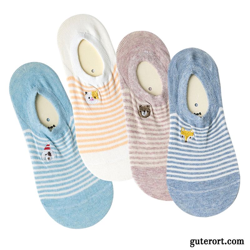 Socken Damen Herbst Frühling Knöchelsocken Dünne Pfau Niedlich Blau Hell