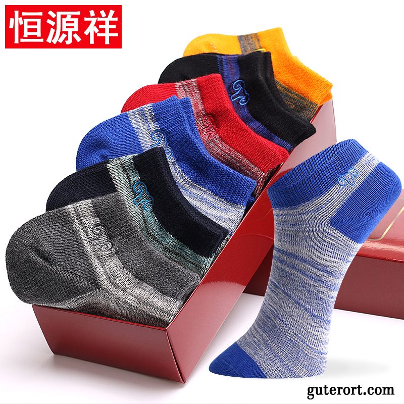 Socken Herren Baumwollsocken Deodorant Sommer Low Sport Knöchelsocken Schwarz Hell