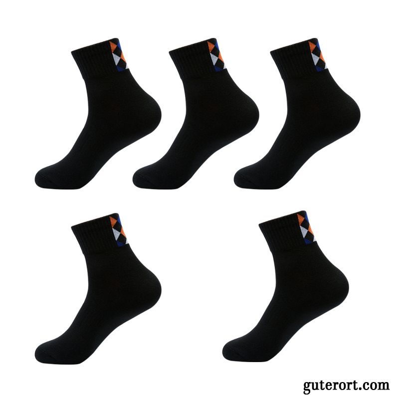 Socken Herren Baumwollsocken Herbst Dicke Einfarbig Neue Produkte Freizeit Weiß