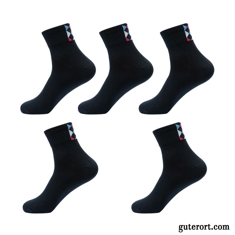 Socken Herren Baumwollsocken Herbst Dicke Einfarbig Neue Produkte Freizeit Weiß