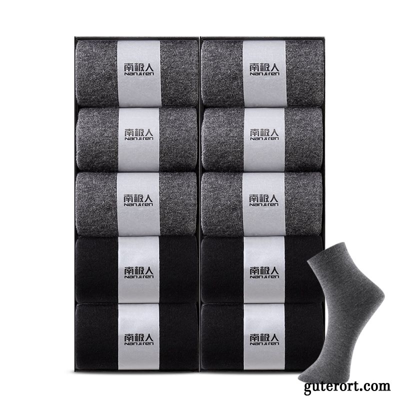 Socken Herren Baumwollsocken Schweiß Herbst Deodorant Trend Business Schwarz