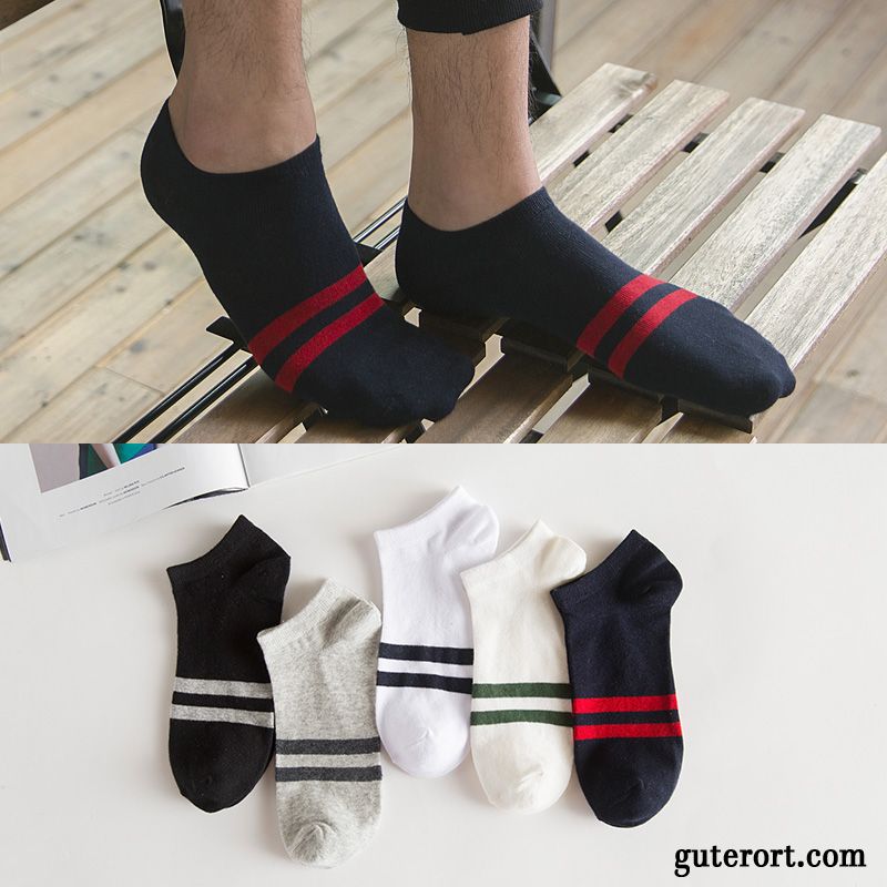 Socken Herren Deodorant Dicke Low Knöchelsocken Baumwollsocken Sport Grau Hell