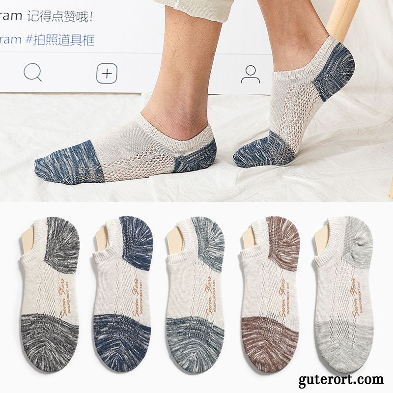 Socken Herren Knöchelsocken Unsichtbar Trend Sommer Sport Swag Gelb Hell