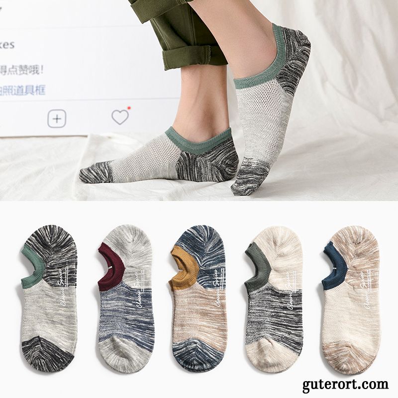 Socken Herren Knöchelsocken Unsichtbar Trend Sommer Sport Swag Gelb Hell