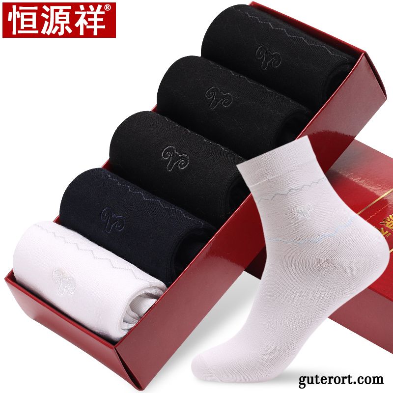 Socken Herren Mid Sport Vier Jahreszeiten Schweiß Frühling Deodorant Blau Schwarz