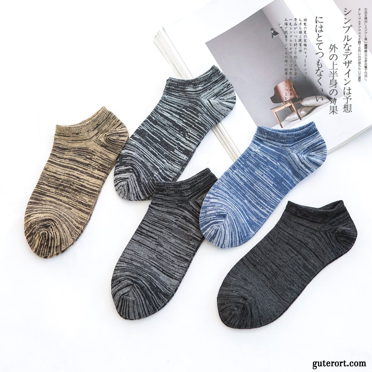 Socken Herren Trend Herbst Schweiß Baumwollsocken Deodorant Lange Socke Blau