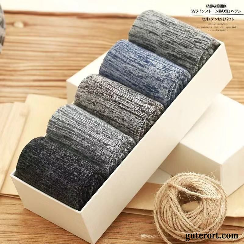 Socken Herren Trend Herbst Schweiß Baumwollsocken Deodorant Lange Socke Blau