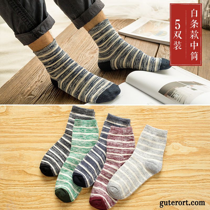 Socken Herren Trend Winter Baumwollsocken Sommer Deodorant Herbst Grau