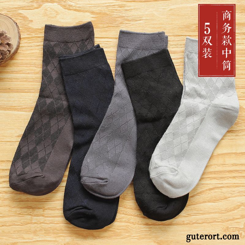 Socken Herren Trend Winter Baumwollsocken Sommer Deodorant Herbst Grau