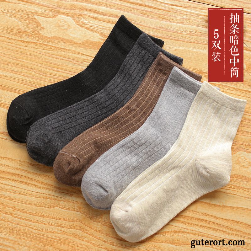 Socken Herren Trend Winter Baumwollsocken Sommer Deodorant Herbst Grau