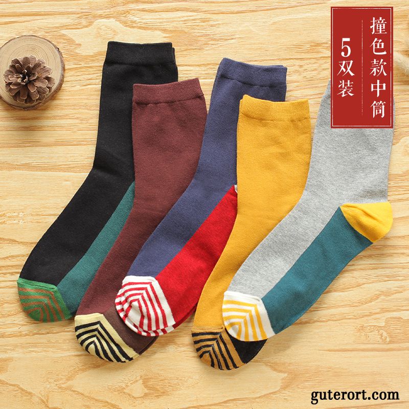 Socken Herren Trend Winter Baumwollsocken Sommer Deodorant Herbst Grau