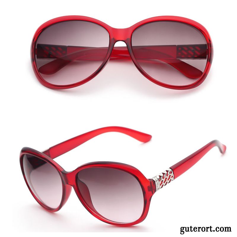 Sonnenbrille Damen Elegant 2018 Neu Mesh Trend Persönlichkeit Weiß Rot