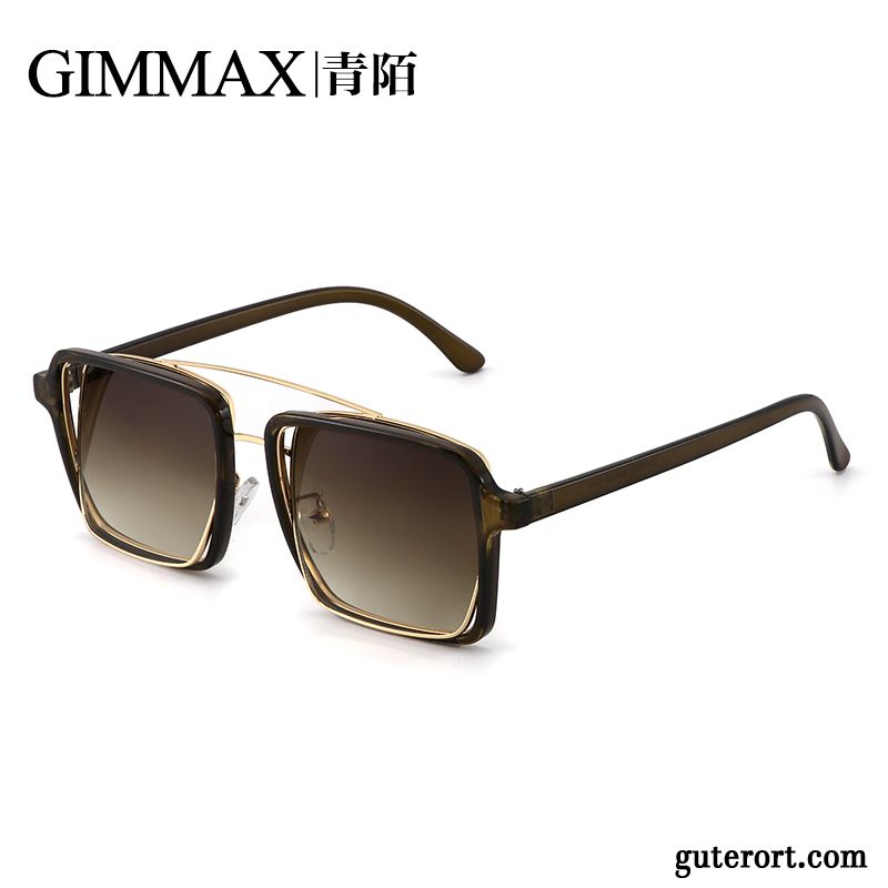 Sonnenbrille Damen Herren Stern Straßenschlag Reise Reisen Trend Gradient Schwarz