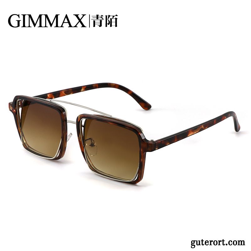 Sonnenbrille Damen Herren Stern Straßenschlag Reise Reisen Trend Gradient Schwarz