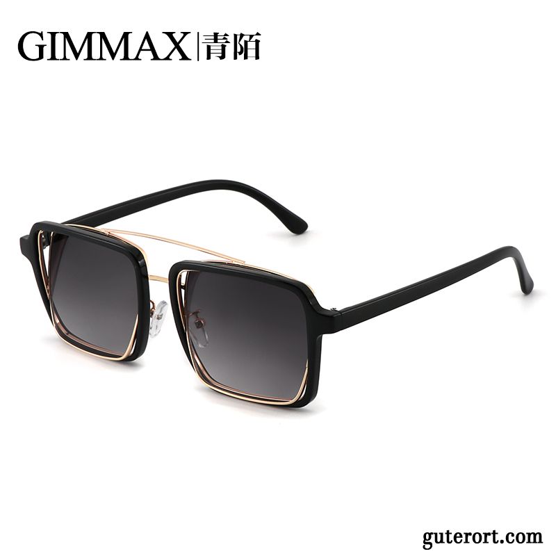 Sonnenbrille Damen Herren Stern Straßenschlag Reise Reisen Trend Gradient Schwarz