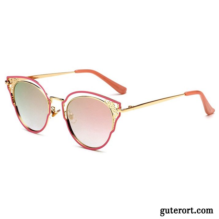 Sonnenbrille Damen Mädchen Dekoration Niedlich Trend Spitze Durchbrochenes Rosa Schwarz Grau Gold