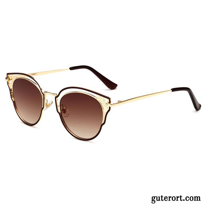 Sonnenbrille Damen Mädchen Dekoration Niedlich Trend Spitze Durchbrochenes Rosa Schwarz Grau Gold