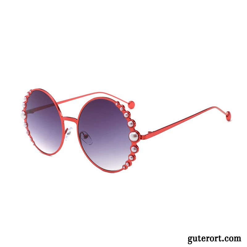 Sonnenbrille Damen Sonnenbrillen Mesh 2018 Transparent Trend Runde Sandfarben Schwarz Grau Rot