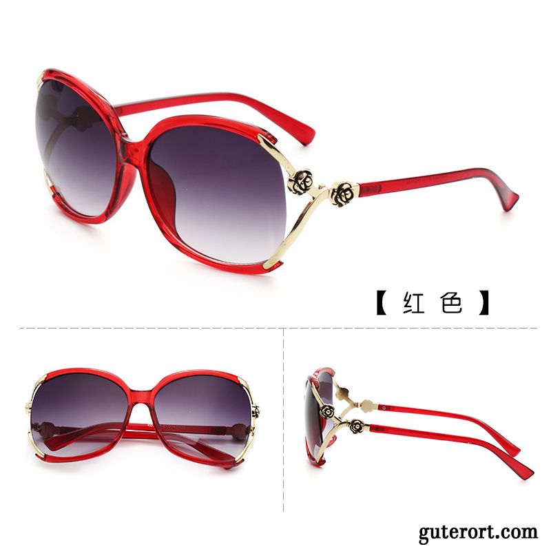 Sonnenbrille Damen Sonnenbrillen Neu Persönlichkeit Stern Elegant Mesh Schwarz Rot