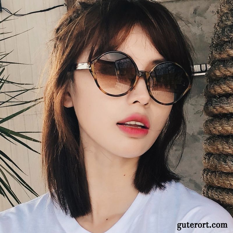 Sonnenbrille Damen Trend Retro Straßenschlag Persönlichkeit Sonnenbrillen Stern Gradient Gold