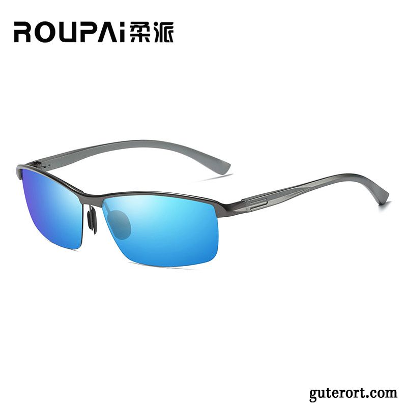 Sonnenbrille Herren Aluminium Magnesium Reiten Trend Outdoor Fahren Polarisator Blau