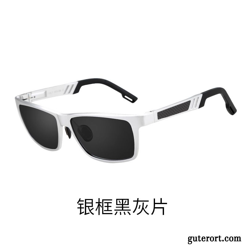 Sonnenbrille Herren Sonnenbrillen Persönlichkeit Trend Fahren Polarisator Schwarz Grau