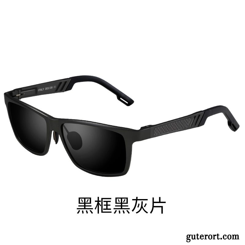 Sonnenbrille Herren Sonnenbrillen Persönlichkeit Trend Fahren Polarisator Schwarz Grau