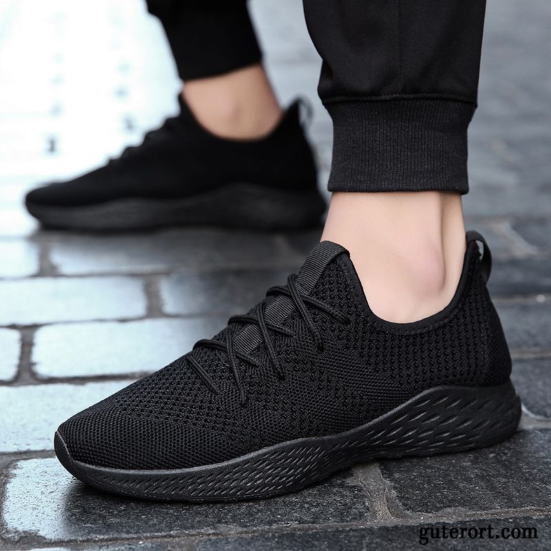 Sportschuhe Herren Net Licht Laufschuhe Trend Atmungsaktiv Casual Schwarz Grau