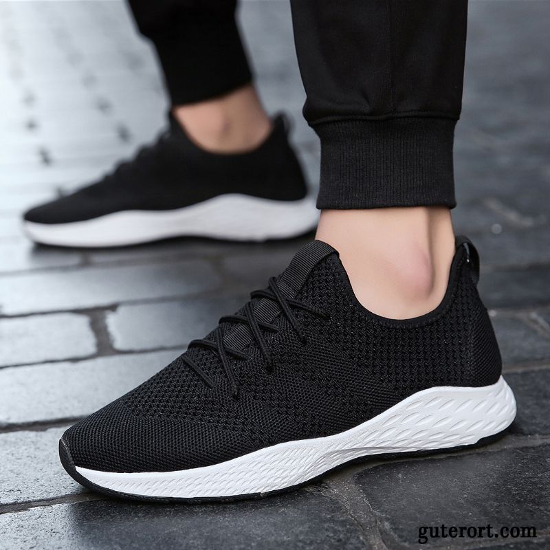 Sportschuhe Herren Net Licht Laufschuhe Trend Atmungsaktiv Casual Schwarz Grau