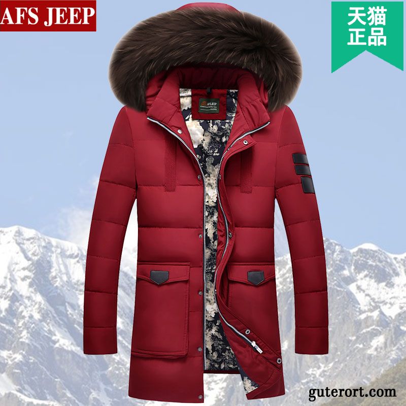 Steppjacke Kapuze Herren Daunenjacken Gelb, Winter Daunenjacke Herren Sale