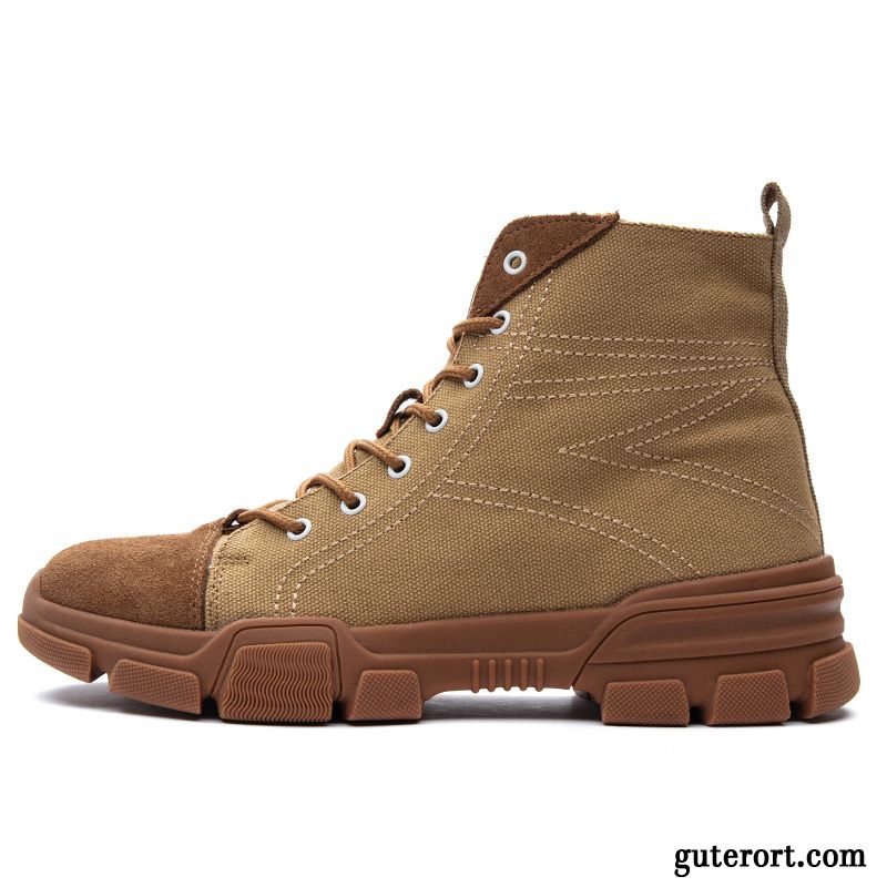 Stiefel Herren England Herbst Schuhe Dicke Sohle Trend Martin Stiehlt Army Grün