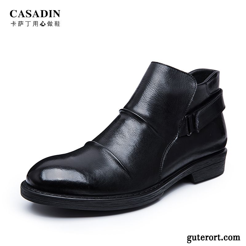 Stiefel Herren Martin Stiehlt Geschäft Echtleder Oberleder Casual Gummi Braun