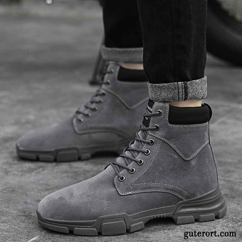 Stiefel Herren Neue Martin Stiehlt Kurze Stiefel Allgleiches Cargohose Trend Sandfarben Grau