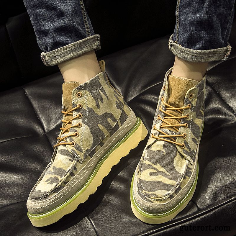 Stiefel Herren Neue Schuhe England Casual Martin Stiehlt Hohe Camouflage