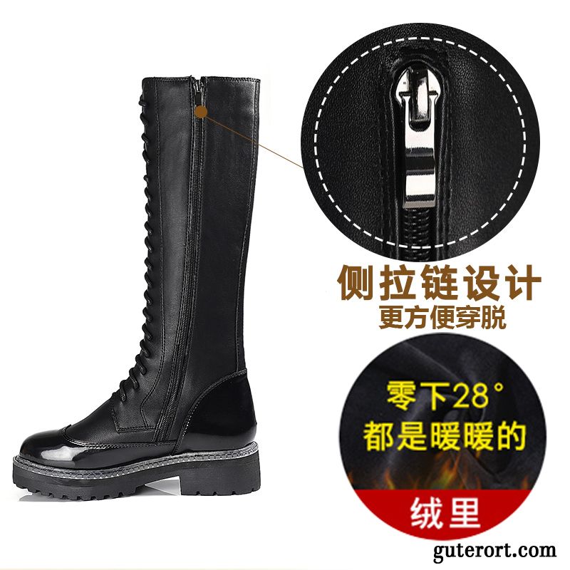 Fransen Billig, Bikerstiefel Damen Schwarz Schwarz