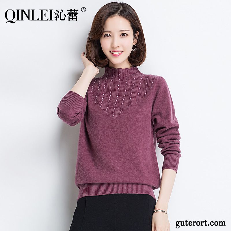 Strickjacke Damen Lang Kaufen, Pullover Olivgrün Damen Weinrot