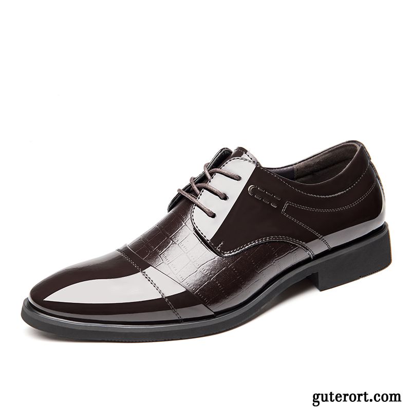 Stylische Schuhe Herren, Anzug Dunkelblau Schuhe Lederschuhe Violett