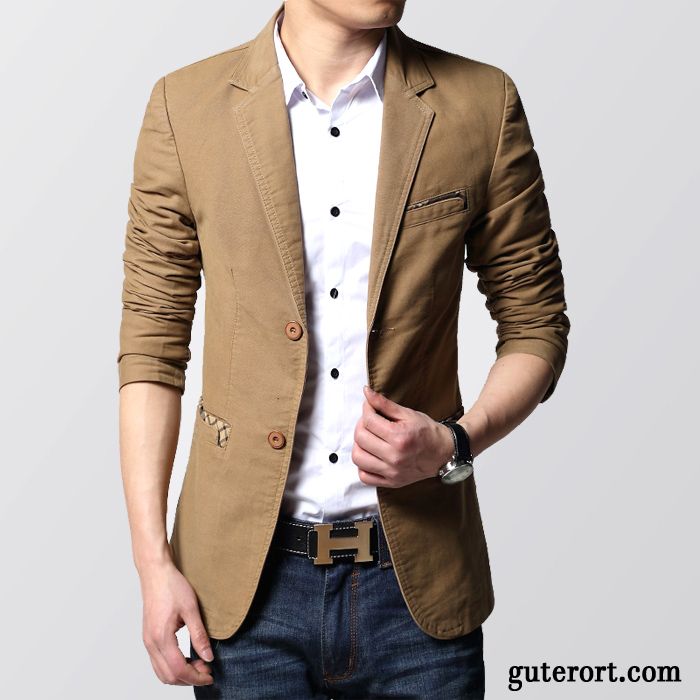 Super Slim Fit Blazer Günstig, Beige Blazer Herren Grau