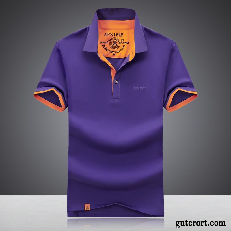 T Shirt Print Herren Billig, Shirt Stehkragen Herren T-shirts Orange