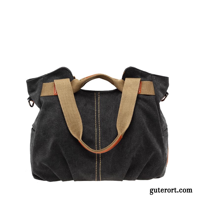 Umhängetaschen Damen Retro 2018 Leinwand Neu Handtasche Freizeit Purpur Lila