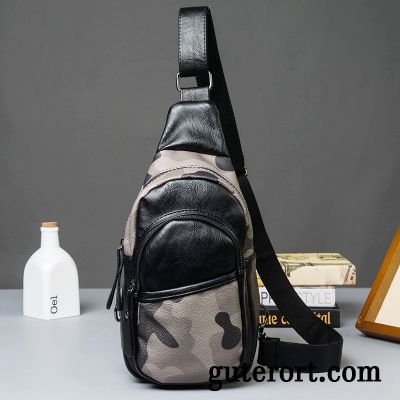 Umhängetaschen Herren Freizeit Outdoor Einfach Neu Brusttasche All Match Schwarz