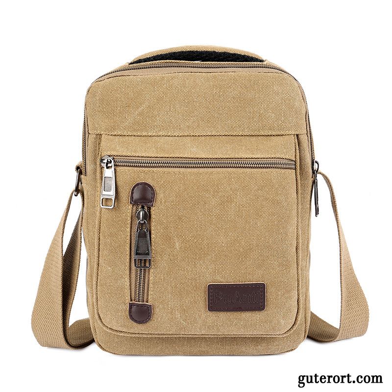 Umhängetaschen Herren Neu 2019 Mini Rucksack Leinwand Freizeit Grün