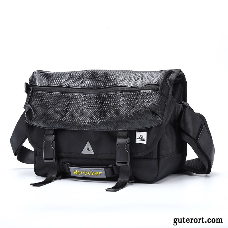 Umhängetaschen Herren Trend Schultasche Rucksack Schwarz