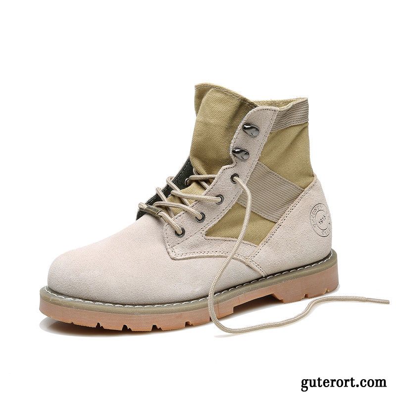 Wasserdichte Stiefel Herren Billig, Stiefeletten Herren Beige Dunkelgrau