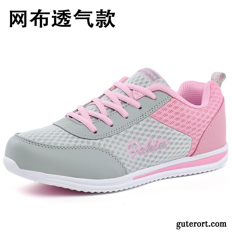 Weiße Damen Sneaker Sportschuhe Gestreift, Glitzer Schuhe Mode Billig