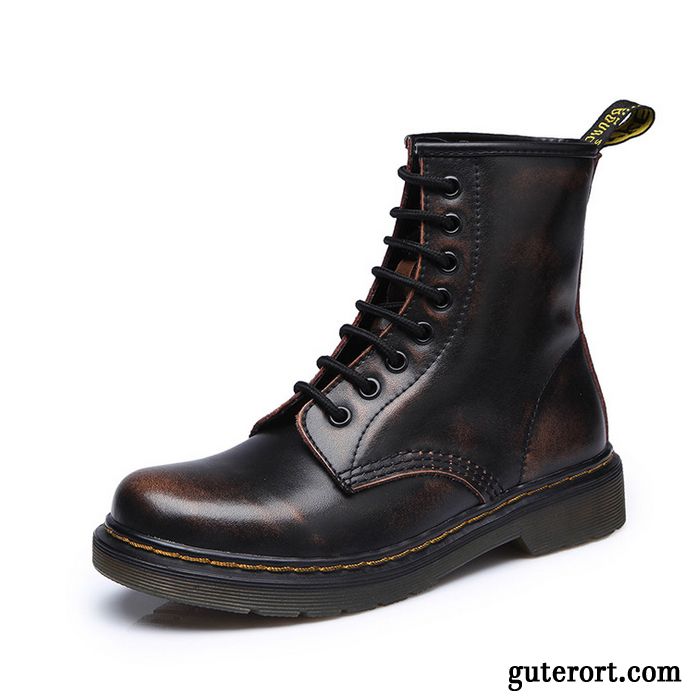 Winter Schnürstiefel Damen Billig, Schwarze Flache Meeresgrün