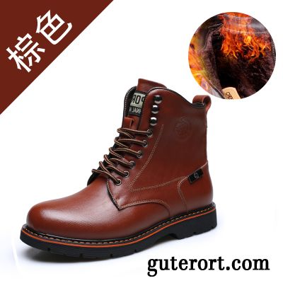 Winterschuhe Herren Leder Dunkelbraun, Leder Herren Verkaufen