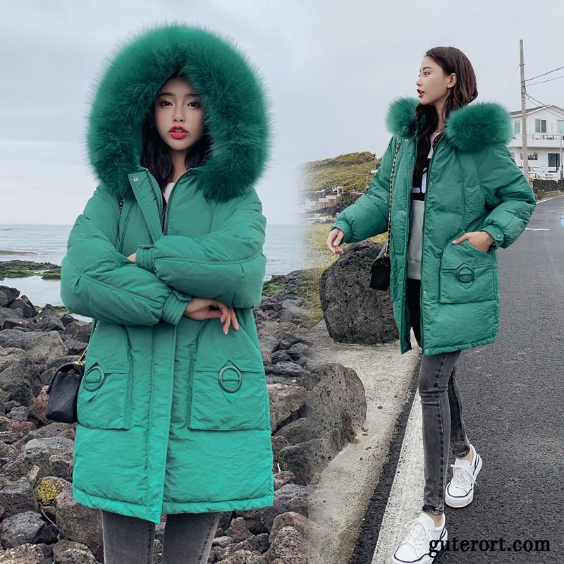 Baumwolle Mantel Damen Verdickung Mode Neu Trend Überzieher Winter Grün