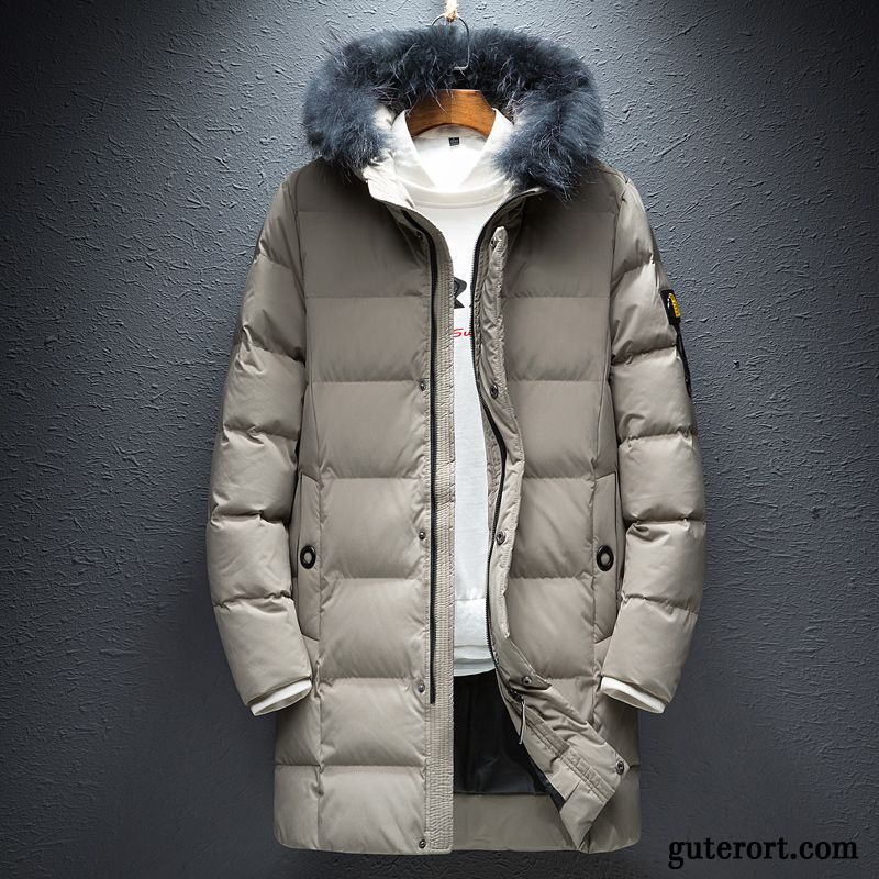 Baumwolle Mantel Herren Europa Mode Trend Überzieher Winter Warme Khaki