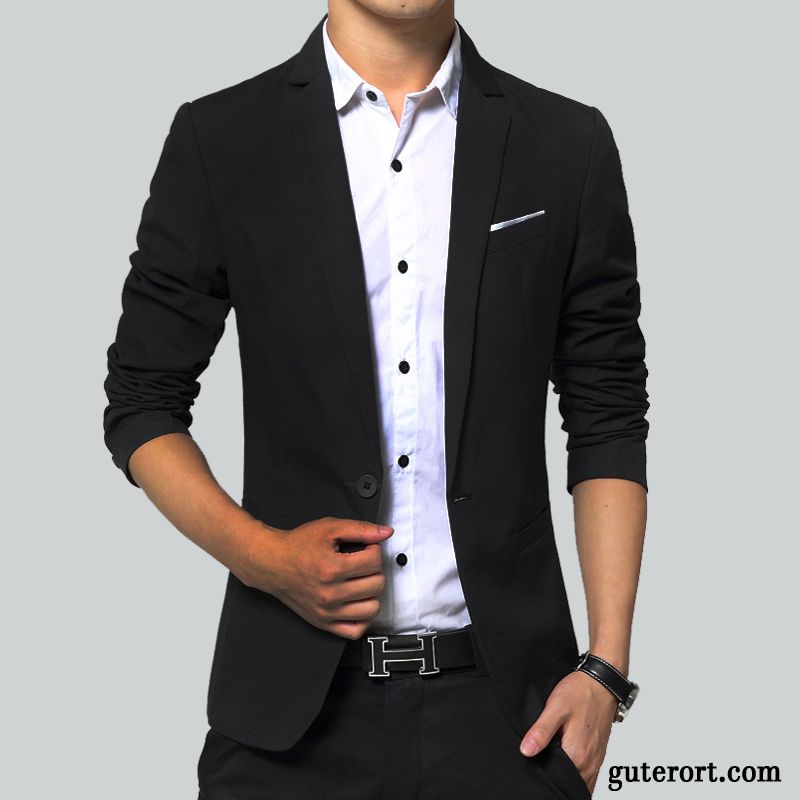 Business Blazer Herren, Sportlicher Blazer Herren Scharlachrot